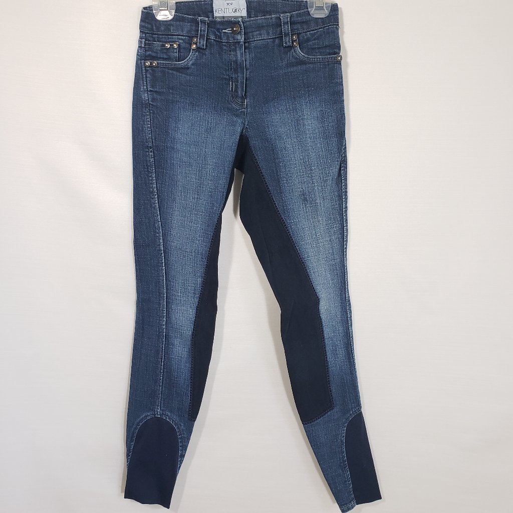 Kentucky Cool Horse Embroidered Riding Pants Denim Breeches Equestrian 7224